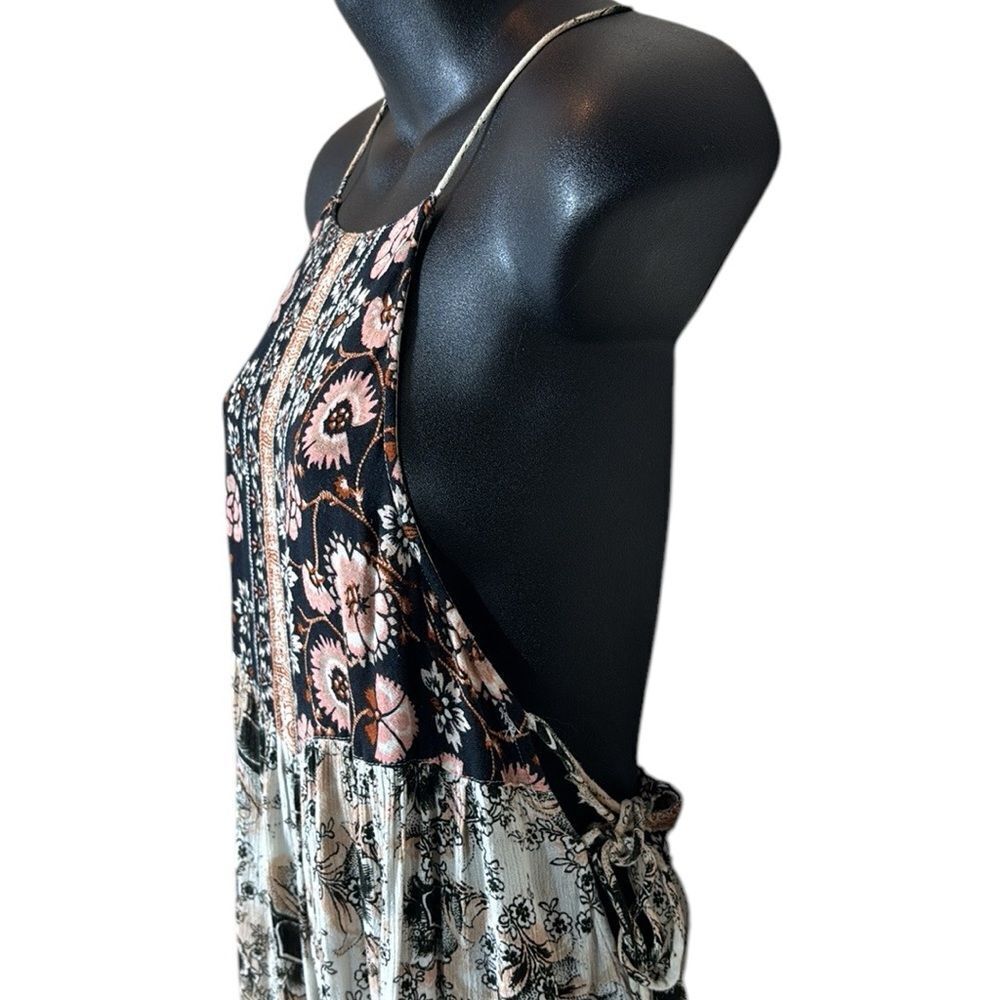 Free people women’s small Casablanca slip dress bohemian floral festival tie - Picture 4 of 8